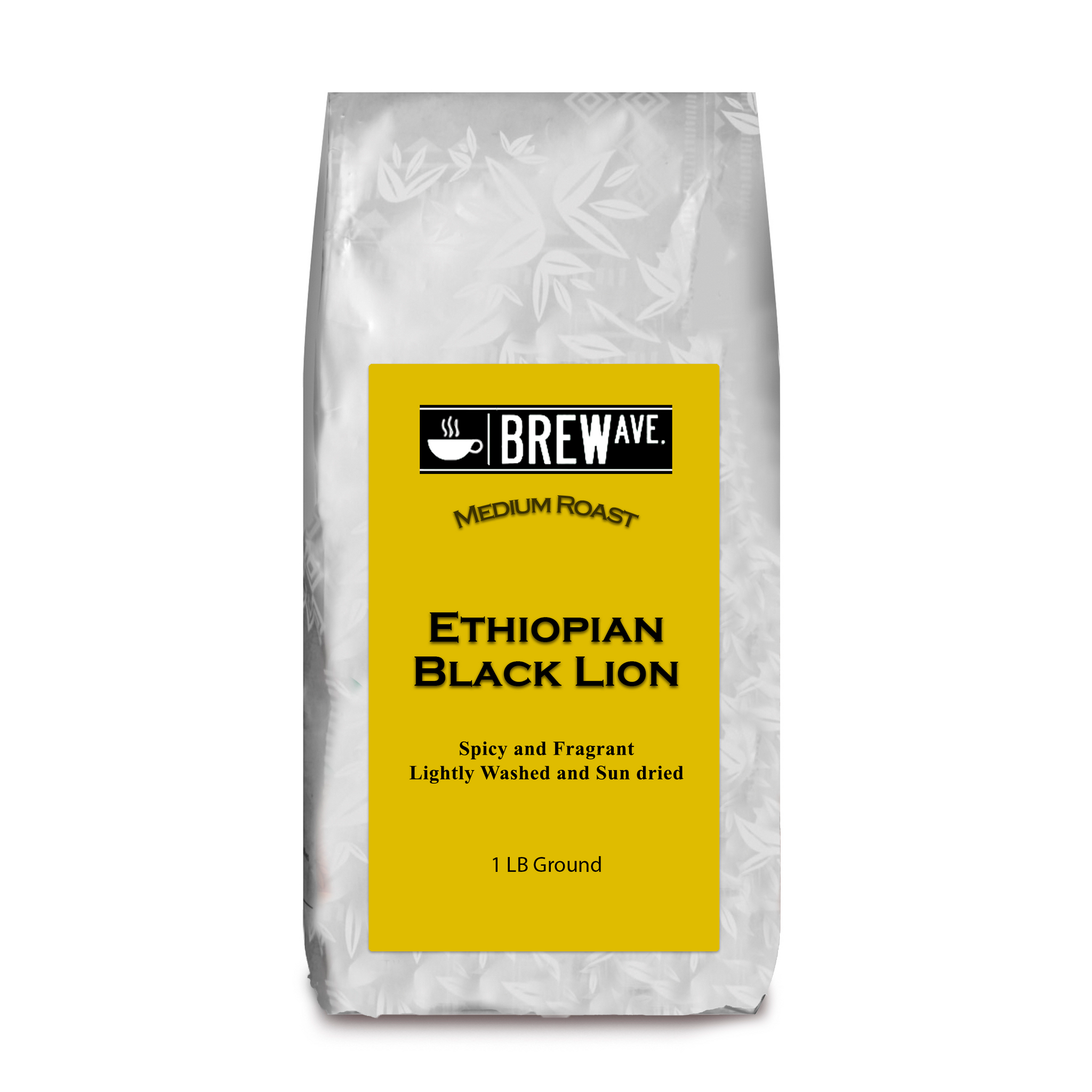 ETHIOPIAN BLACK LION MEDIUM ROAST 1 LB. GROUND