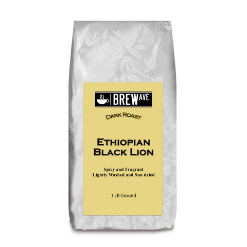 ETHIOPIAN BLACK LION DARK ROAST 1 LB. GROUND