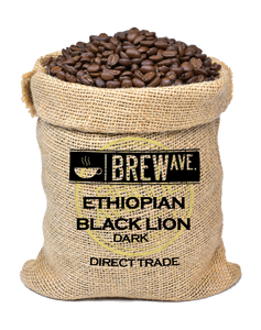 ETHIOPIAN BLACK LION MEDIUM ROAST 1 LB. WHOLE BEAN