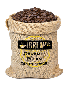 CARAMEL PECAN MEDIUM ROAST WHOLE BEAN FLAVORED COFFEE 2 LB. BAG